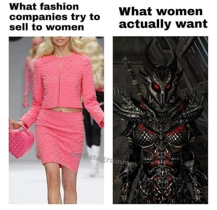 best memes of the week - fashion model - What fashion companies try to sell to women What women actually want Rstagrammen