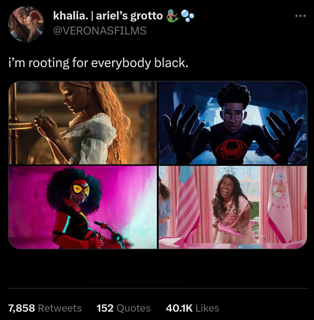 twitter memes - video - khalia. | ariel's grotto i'm rooting for everybody black. 7,858 152 Quotes