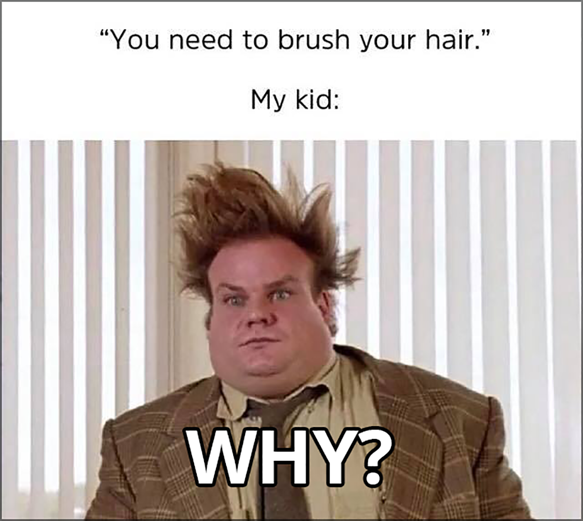 monday memes - memes that will make your mom laugh - "You need to brush your hair." My kid Why?
