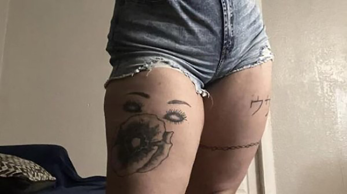 bad tattoos - - thigh