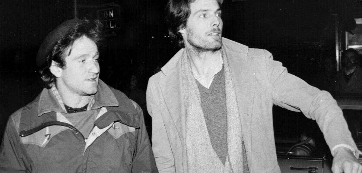 Robin Williams and Christopher Reeve hanging out in the late 70s.