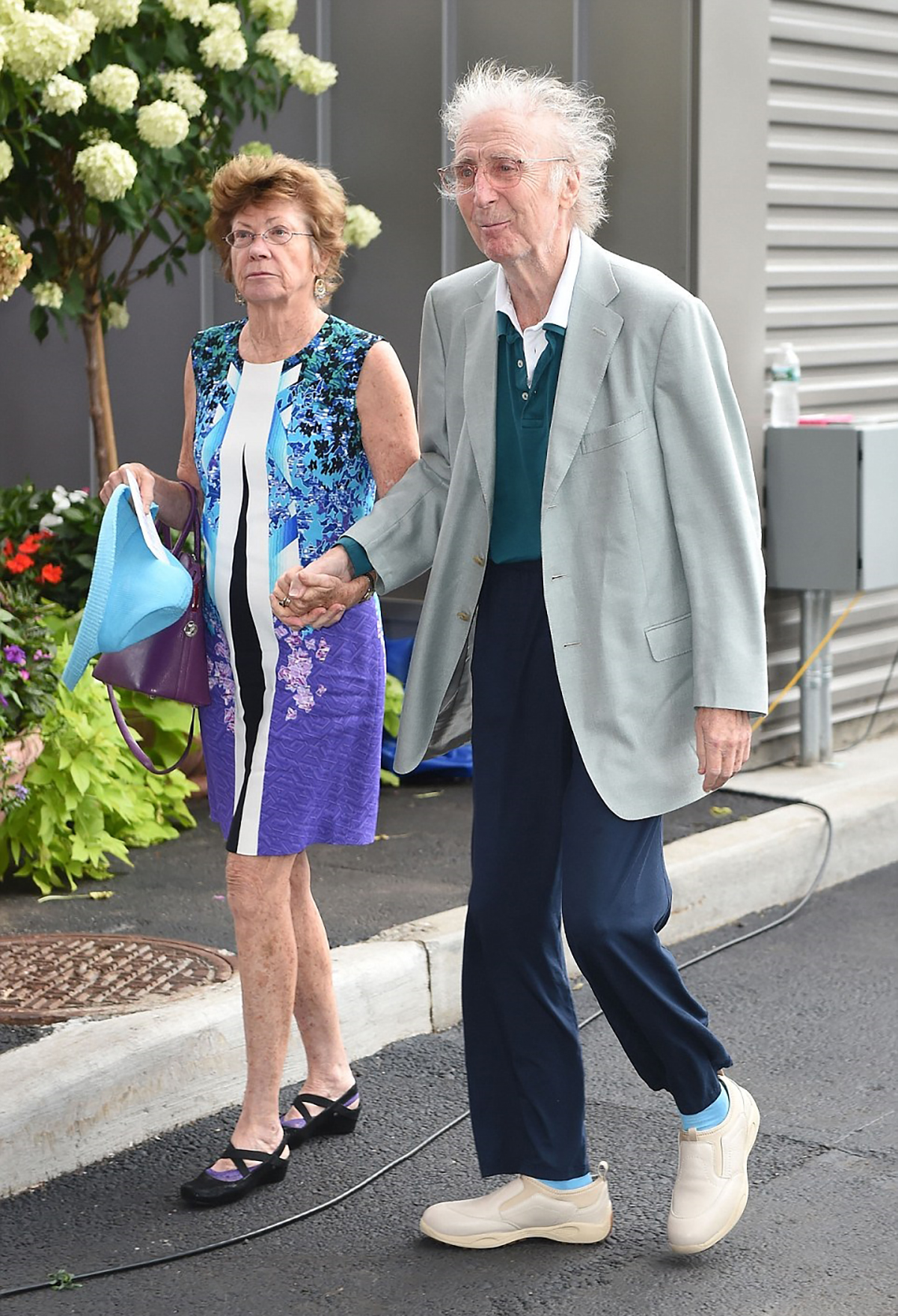 Gene Wilder with his wife Karen Boyer attending the US Open, in 2015.