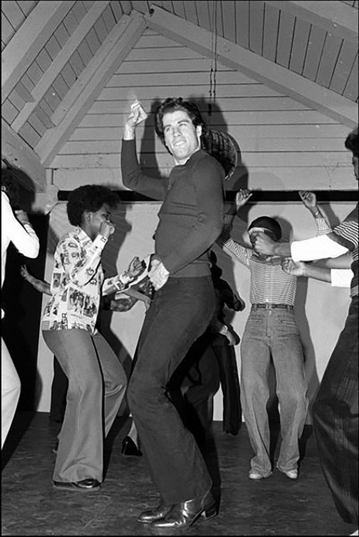 John Travolta at a disco party in the mid 1970s.