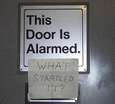 the door is