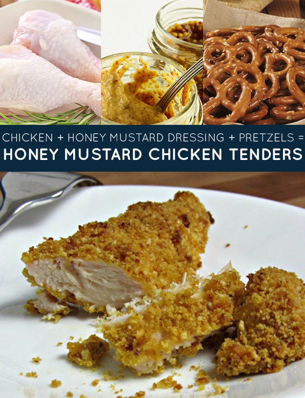 <a href="http://cookingwithcakes.com/pretzel-coated-honey-mustard-chicken-tenders/" target="_blank">Honey Mustard Chicken Tenders</a>.