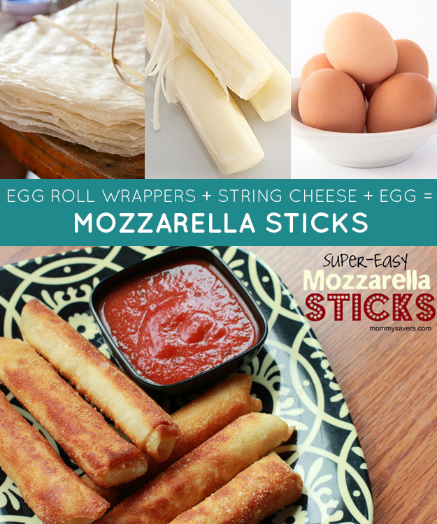 <a href="http://www.mommysavers.com/super-easy-mozzarella-sticks/" target="_blank">Mozzarella Sticks</a>.
