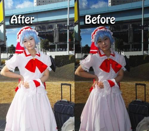 cosplay photoshop - After Before
