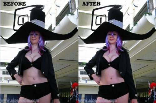 before and after photoshop cosplay - Before After la