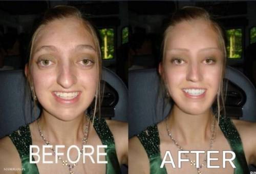 photoshop girl before after - Before After