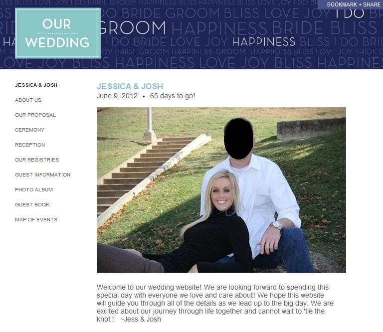 Photos and Trolling from Jessica Dorrell's wedding site