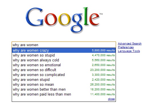Google is also sexist