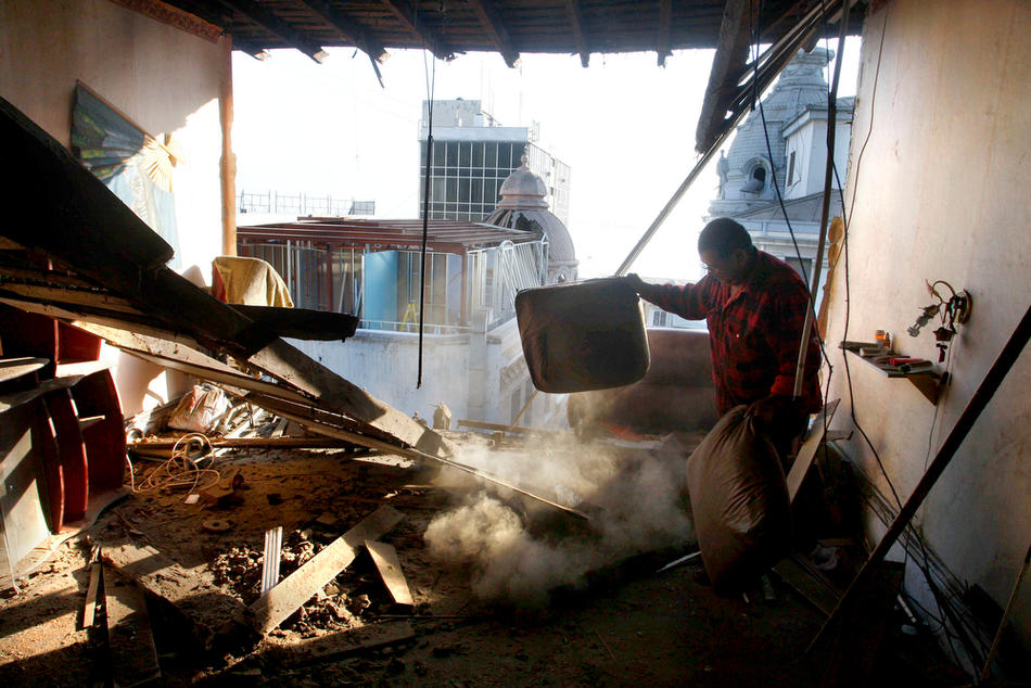 Destruction in Chile after earthquake