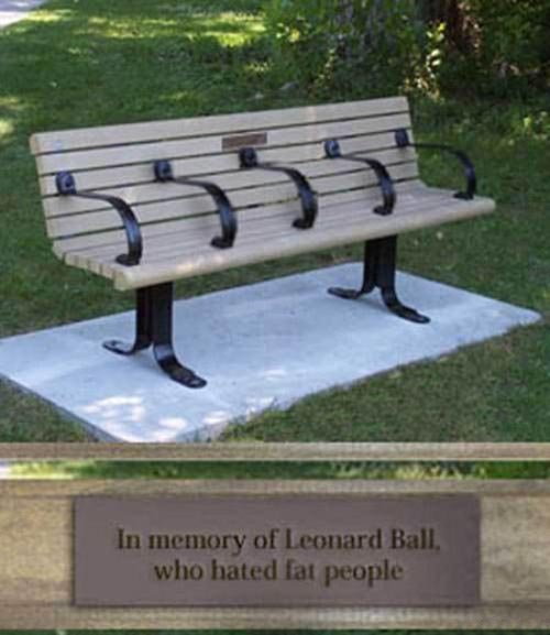 In memory of Leonard Ball who hated fat people.