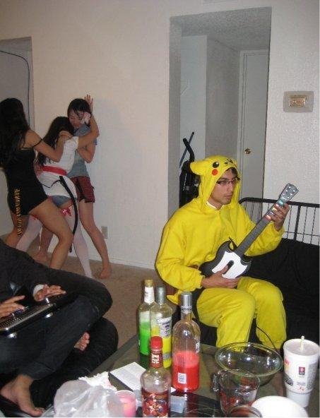 asian pikachu guitar hero