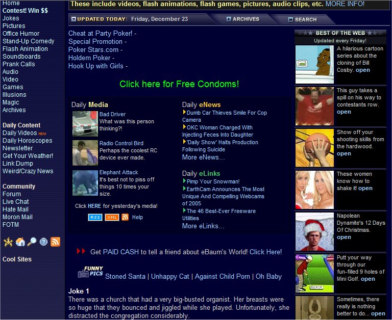 December 2005 - Yaaay, free condoms!