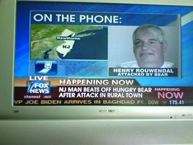 man beats off bear - On The Phone Hawthorne Nj Henry Rouwendal Attacked By Bear Live Fox Happening Now News Nj Man Beats Off Hungry Bear Happening channel After Attack In Rural Town Now Vp Joe Biden Arrives In Baghdad Fc Dow 175.41 Sban
