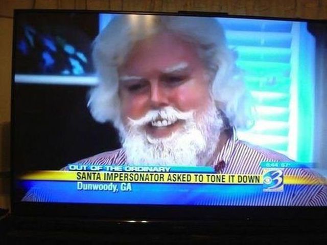 funny news caption - Out Santa Impersonator Asked To Tone It Down Dunwoody, Ga 3