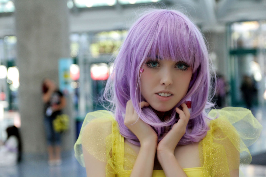cosplay girls purple hair