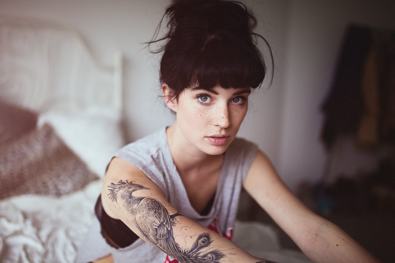 arm tattoos with freckles