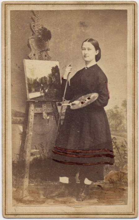 Civil War era female artist wearing pants