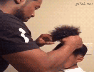 gifs - little girls hair can't hold a ponytail