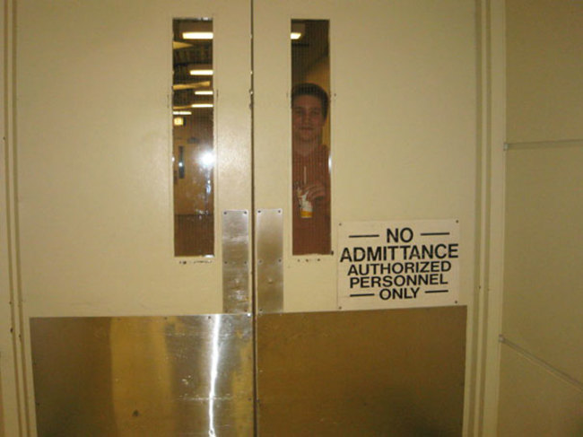 rebel funny office signs - No Admittance Authorized Personnel Only