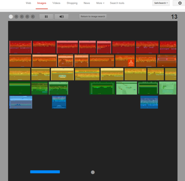 Search Atari Breakout on Google Images and you can play the legendary block breaker with the results