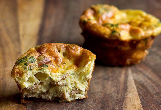 Bake eggs, cheese, meat and maybe even a veggie or two in muffin tins for grab-and-go Frittata Cups.