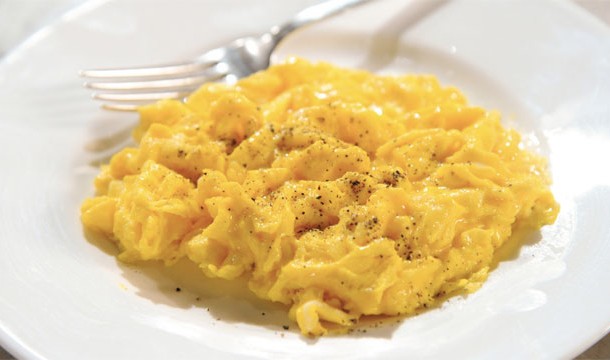 Need a quick breakfast? Just beat some eggs with some milk and cheese in a bowl, add some salt and pepper, and microwave for a minute and a half. Remember to stop at about the 45 second mark to stir the eggs.