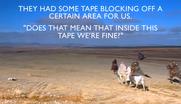 steppe - They Had Some Tape Blocking Off A Certain Area For Us. "Does That Mean That Inside This Tape We'Re Fine?"
