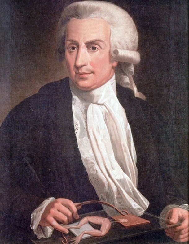 Galvanism - Luigi Galvani (September 1737, December 1798), an Italian physician, physicist and philosopher who lived and died in Bologna, became famous for his experiments with dead frogs. A pioneer of modern bioelectricity, he is the person after whom galvanism, a biological as well as physical and chemical effect was named.