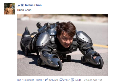 jackie chan - Jackie Chan Robo Chan Comment . 121,028 2,967 5,631 . 2 hours ago @