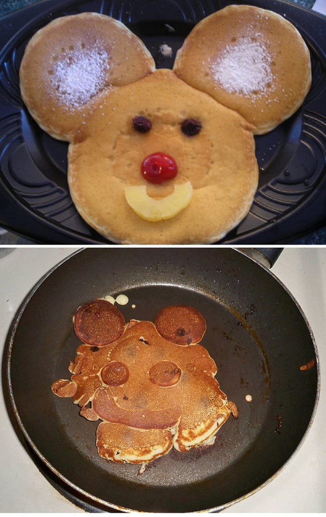 mickey mouse pancakes fail