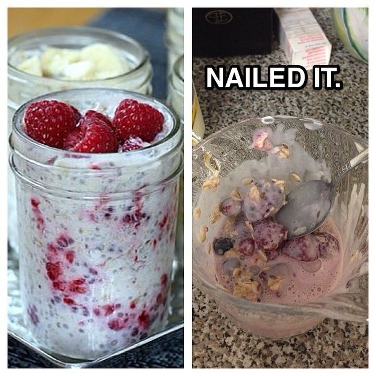 refrigerator oatmeal - Nailed It.