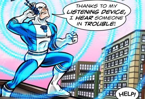 In 2002, a 4-year-old boy suffering from hearing loss didn’t want to wear a hearing aid because “Super heroes don’t.” To get him to wear his hearing aids, Marvel Comics created a super hero with a hearing aid, “Blue Ear”