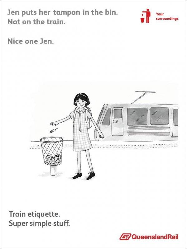 13 Hilarious Queensland Train Etiquette Posters