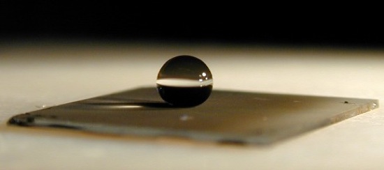 Hydrophobic (Water-Repelling) surfaces repel... water.