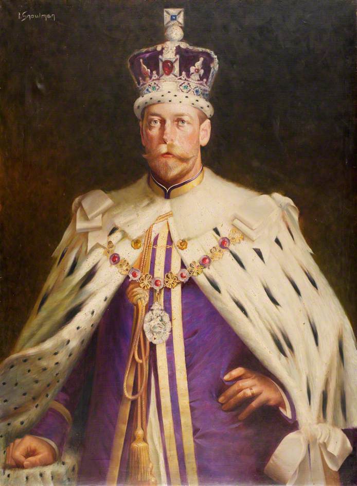 King George V came back from his journey to the Far East with body art.