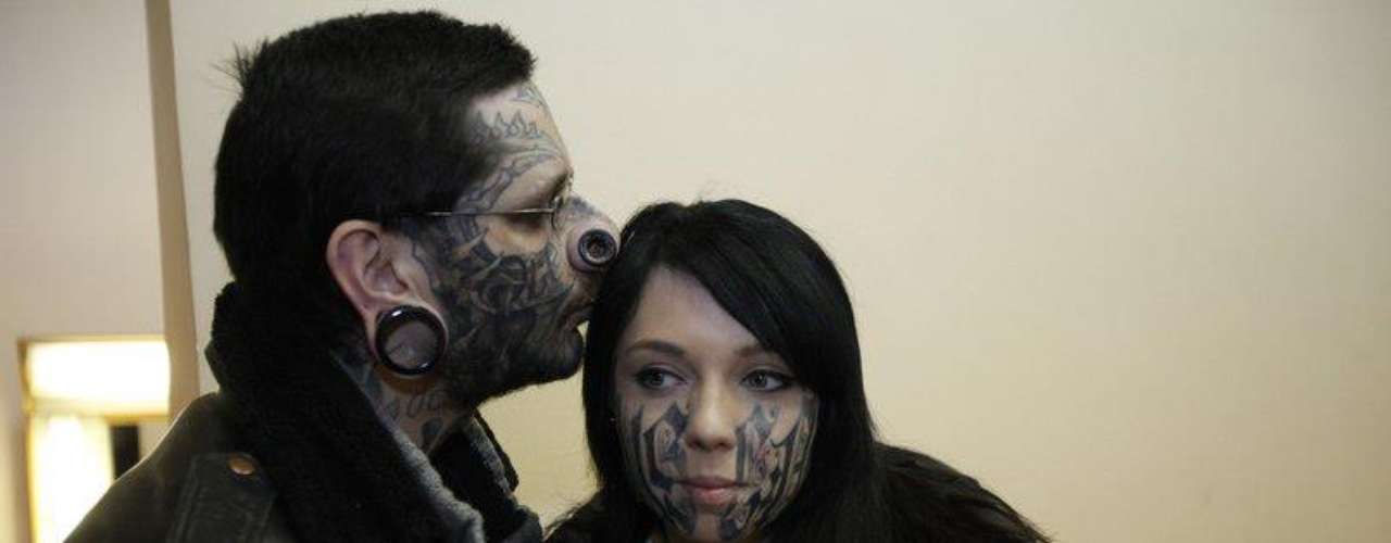 In 2013, just 24 hours after tattoo artist Rouslan Toumaniantz met his girlfriend Lesya in Moscow, he had, with her consent, tattooed an alternate spelling of his name all over her face. It runs cheek-to-cheek in gothic-style, five-inch, bold lettering.