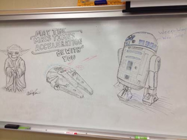 cool drawings for teachers - Weep May The Mass Times Acceleration Be With You