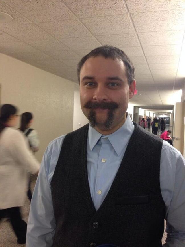 pi day beard teacher