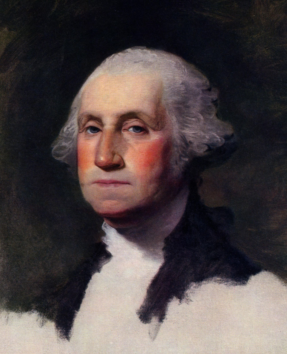 George Washington would sometimes wear lipstick, a powdered wig, and makeup.