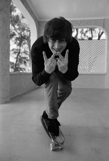John Lennon Skateboarding (1965 during "Help!" filming)