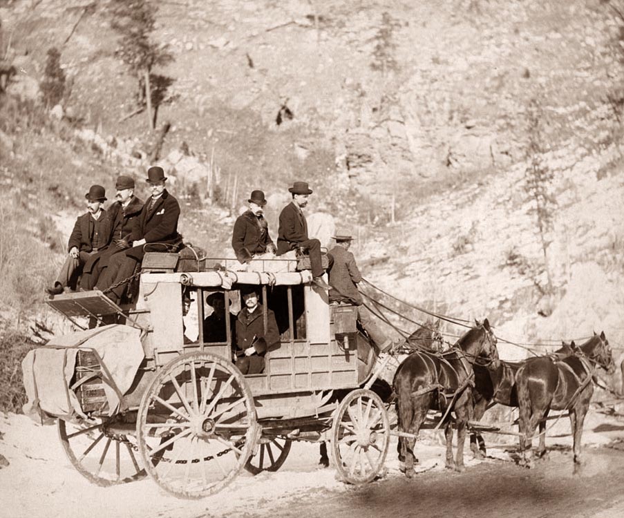 The Deadwood Stage in the Dakota Territory, 1889.