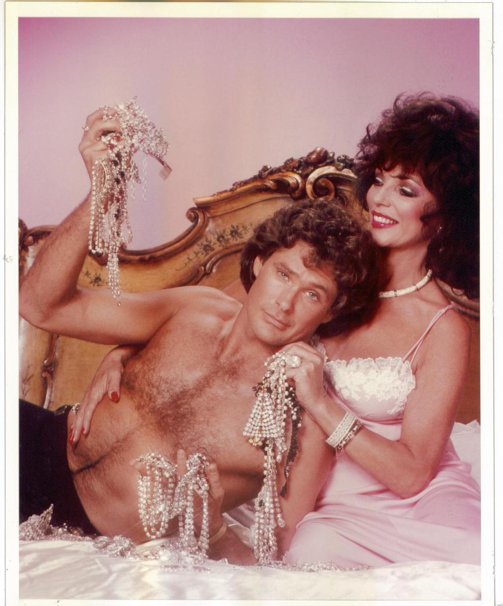 David Hasselhoff and Joan Collins in the 1980's.