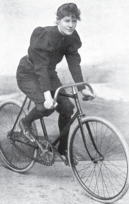 Amelie le Gall, professional cyclist, 1896.