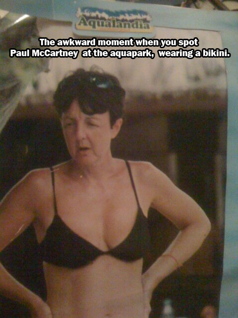paul mccartney bikini - The awkward moment when you spot Paul McCartney at ...