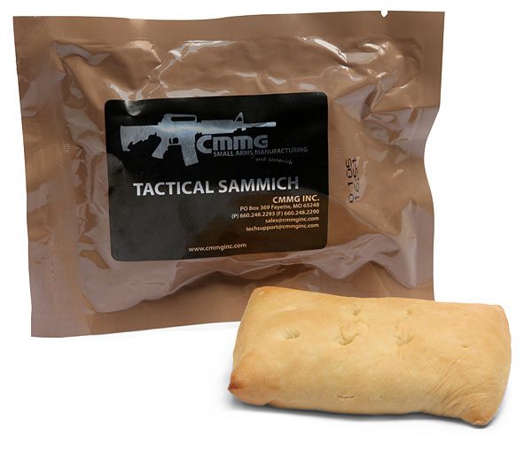 The Tactical Sandwich - the sandwich that can keep its freshness for over 2 years. Two flavors available: pepperoni and beef steak. 300 calories.