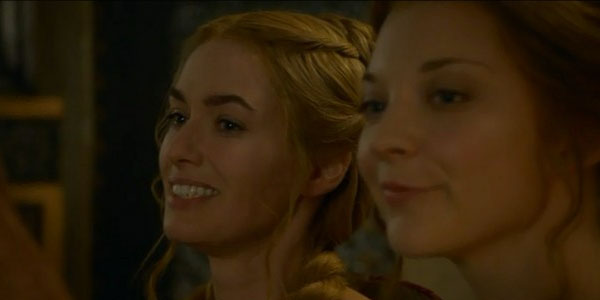 “What’s the proper way to address you now: Queen Mother or Dowager Queen? In any event, judging from the king’s enthusiasm, the Queen Mother will be a Queen Grandmother soon.” - to Cersei