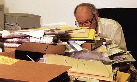 Keep your desk buried in documents. It's going to look like you have a lot of stuff to do.